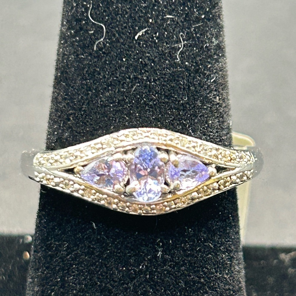 NWT Tanzanite and Silver Ring - Sz 10